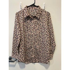 Anne Klein Pink Leopard Blouse